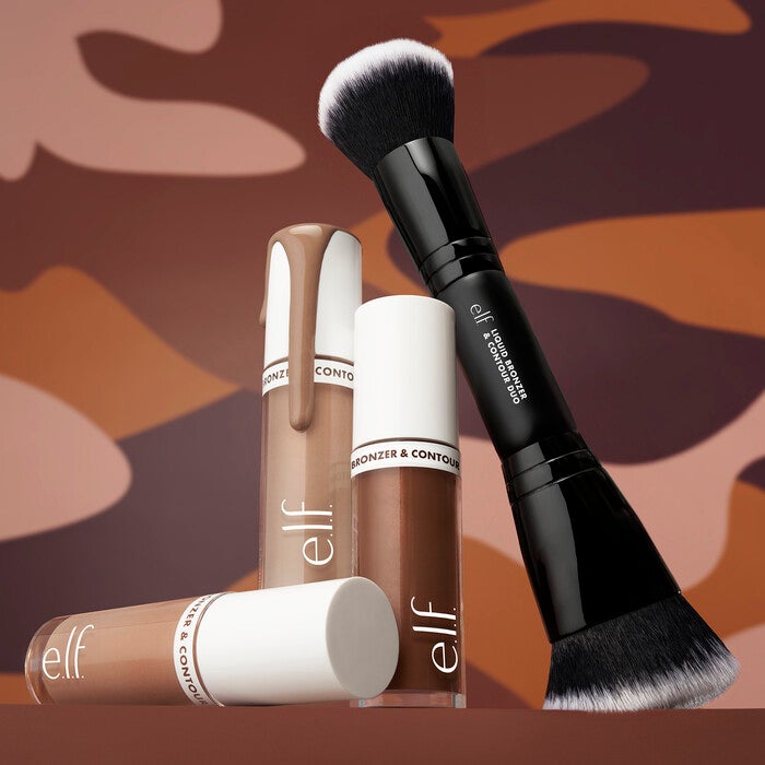e.l.f. Camo Liquid Bronzer & Contour with the Duo Brush
